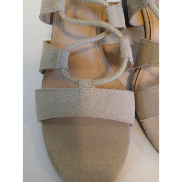 Lust For Life L-Daphne Tan Strappy Block Heel Womens 8.5 Gently Used Pretty - Picture 12 of 16